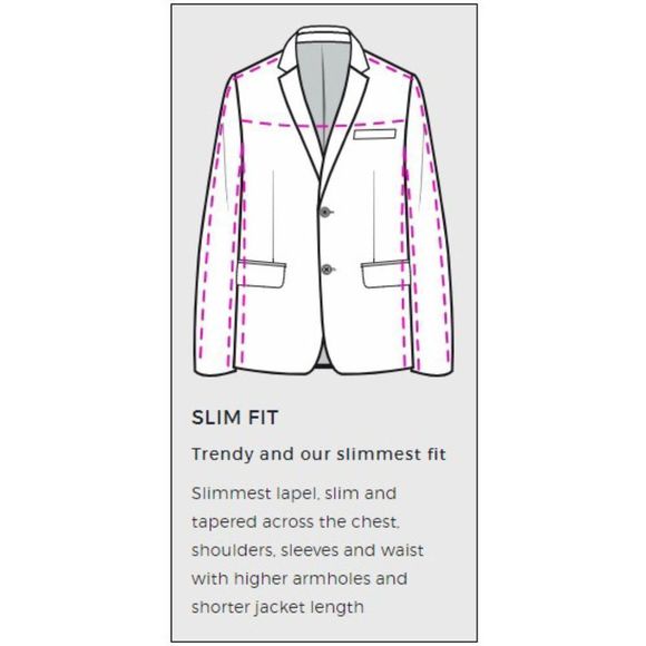 JOS A BANK Dinner Jacket 42R Blazer 2-btn Slim Fit E01085 - Picture 12 of 15